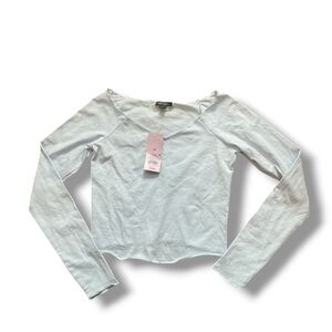 Wild Fable Women’s Long Sleeve Crop Top Size XS Light Blue